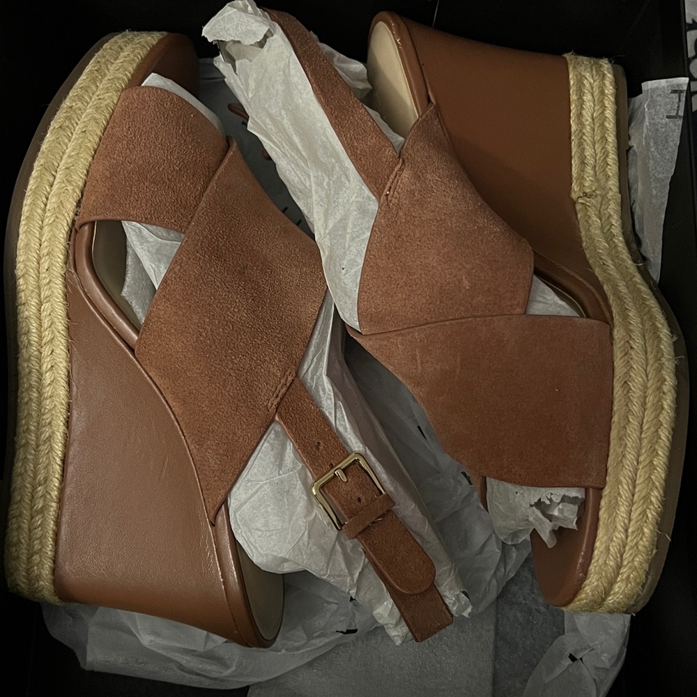Stellah Tan Wedge Sandals